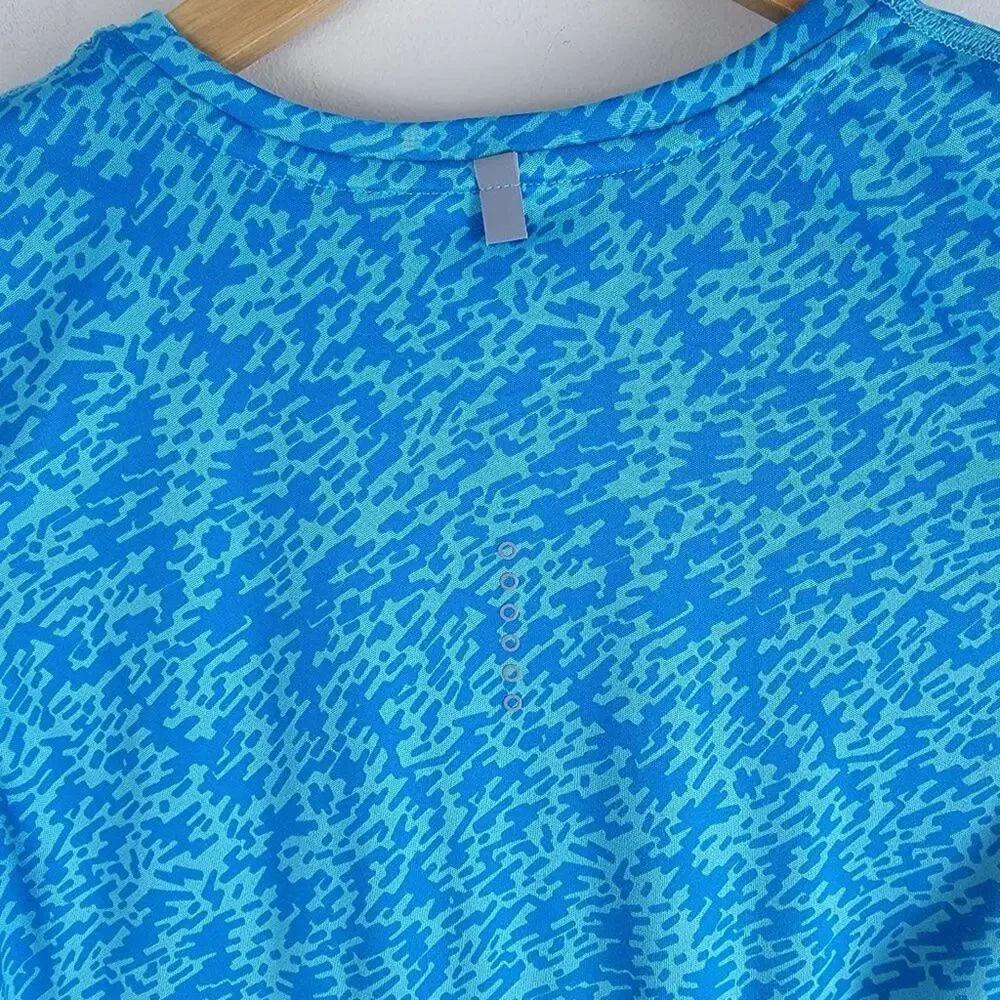 Nike Running Active Shirt Short Sleeve Blue Sports Yoga Size XS